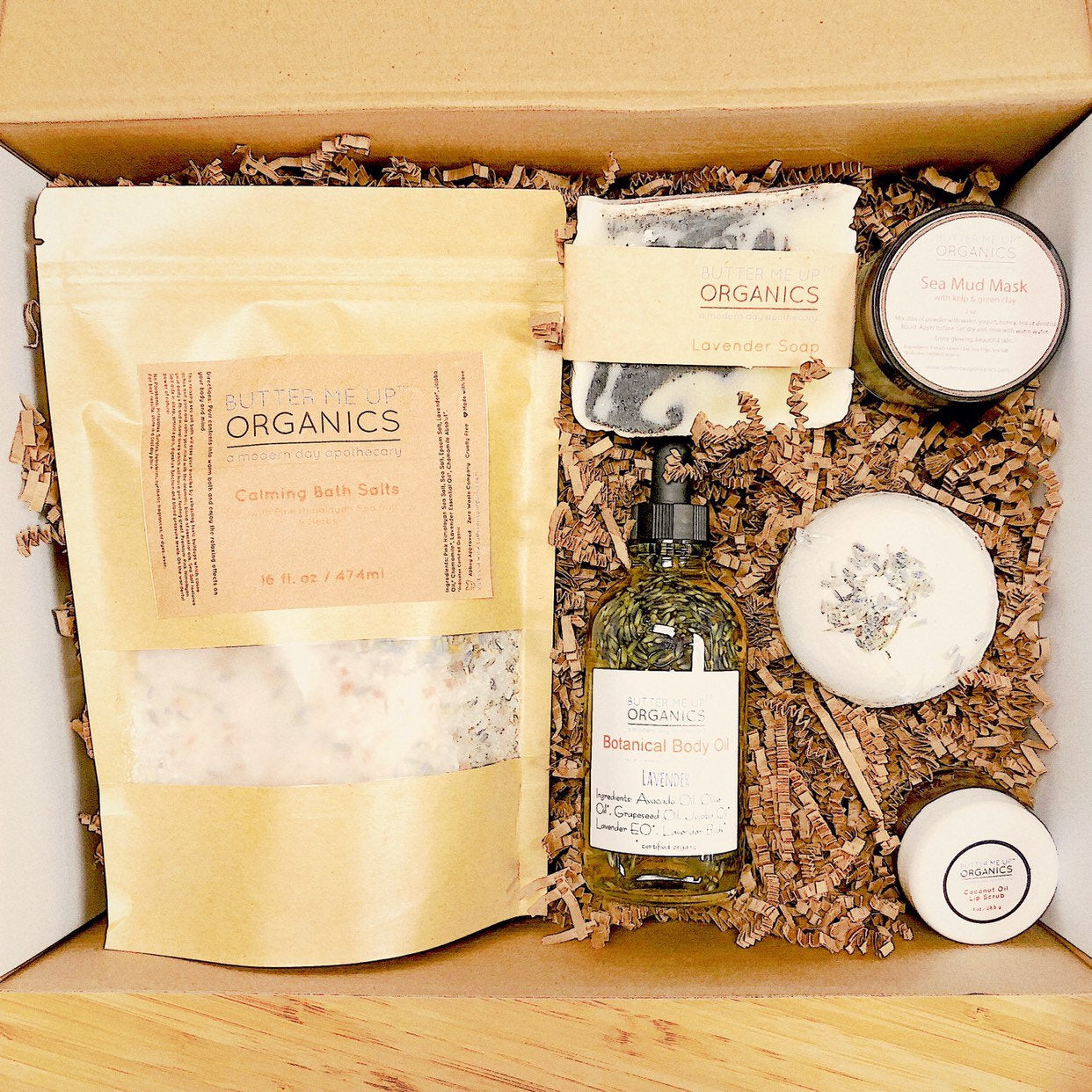 Organic Pamper Relaxation Kit / Spa Box / Gift Set / Skincare Gift Set —  Butter Me Up Organics